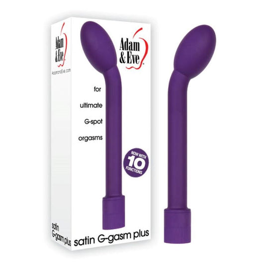 Adam & Eve Satin G Gasm Plus Purple G Spot Vibrator - - G-Spot Vibrators