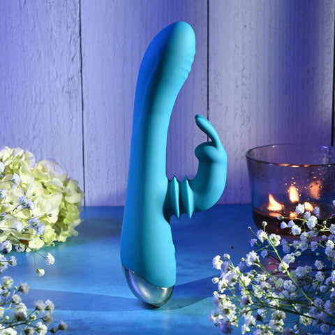 Adam & Eve Shimmy & Shake Velvet Rabbit Dual Motor Rabbit - Rabbit Vibrators