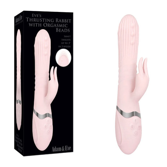 Adam & Eve Pleasure Enhancing Thrusting Vibrator Dual Motion - - Rabbit Vibrators