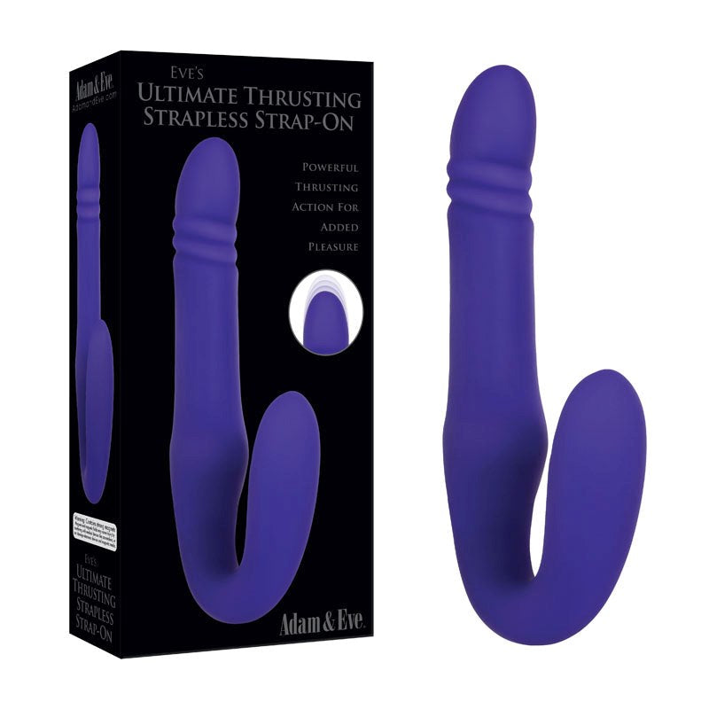 Adam & Eve Thrilling Strapless Strap On with Thrusting Motion - - Strap On Sextoys