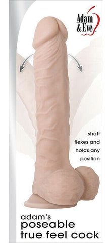 Adam & Eve Adams Posable True Feel Pleasure Toy Hands Free Delight - Realistic Dildos