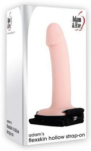 Adam & Eve Adams Flexskin Hollow Strap On with Extensions - Strap On Sextoys