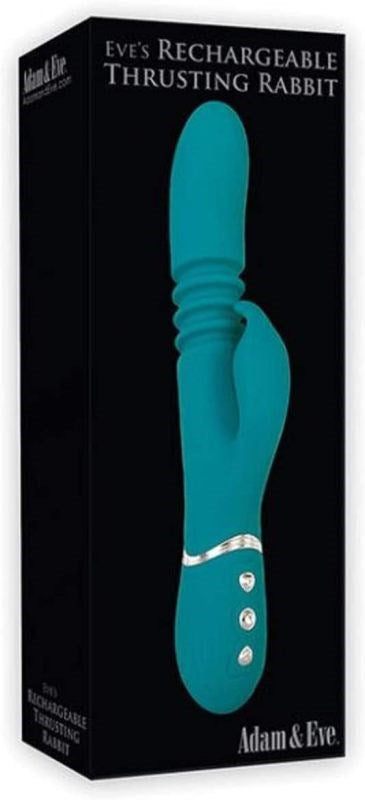 Adam & Eve Eves Rechargeable Thrusting Rabbit with Dual Motor Vibration - - Rabbit Vibrators