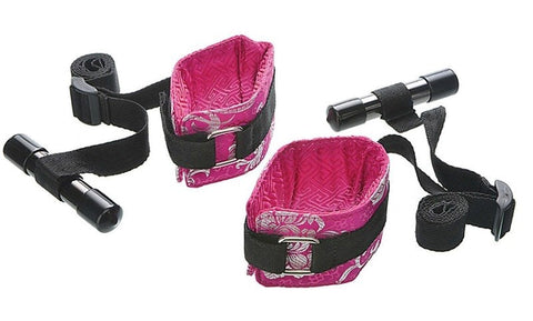 Adam & Eve Sextoys Ellipse Shape Steel Wrist Bar and Cuffs Bondage Restraints - Cuffs and Restraints