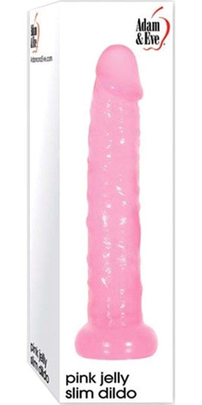 Adam & Eve Pink Jelly Slim Dildo for Vaginal Penetration - - Realistic Dildos