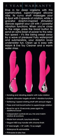 Adam & Eve The Dancing Dolphin Rabbit Vibrator - Rabbit Vibrators