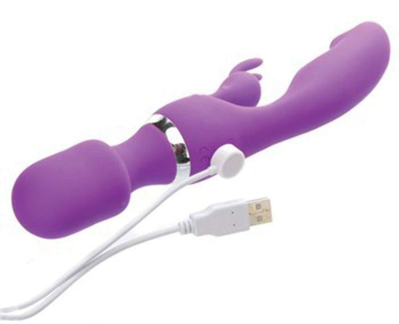 Adam & Eve The G Motion Rabbit Wand Dual Motor Vibrator - - Rabbit Vibrators