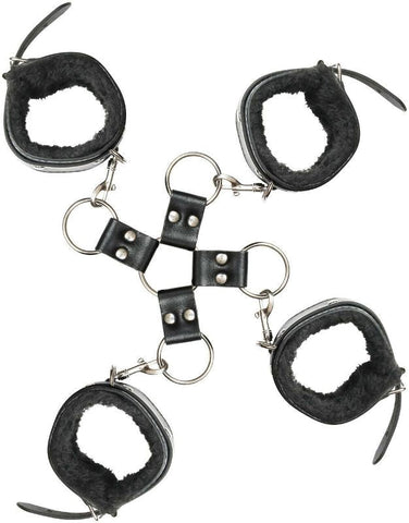 Adam & Eve Sextoys Hog Tie Bondage Kit with Faux Fur Cuffs - Cuffs and Restraints