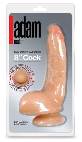 Doc Johnson Adam Male Cyberskin 8 inch Realistic Cock with Dual Density - Realistic Dildos