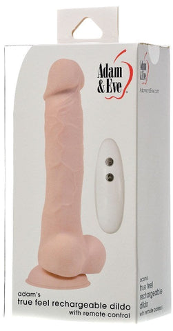 Adam & Eve Adams True Feel Rechargeable Dildo with Remote Control - Vibrating Dildos