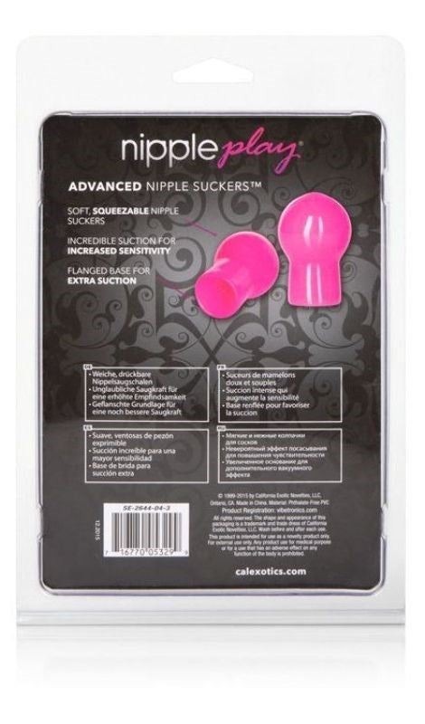 California Exotics Advanced Womens Nipple Suckers Pink Manual Control - Breast and Nipple Toys