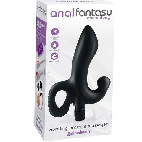 Pipedream Products Anal Fantasy Vibrating Prostatic Play Massager Curved Shaft - Prostate Toys