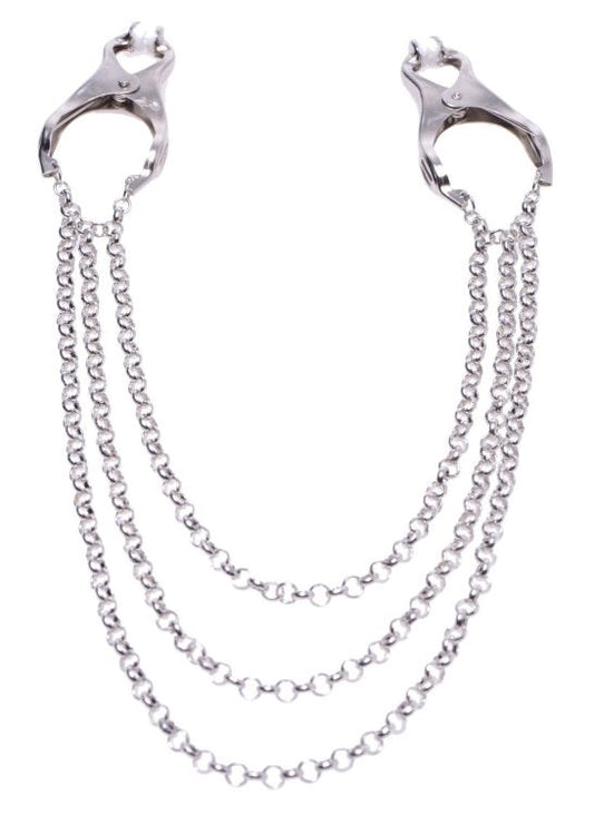 Affix Triple Chain Nipple Clamps Best Seller Today - - Nipple and Clit Clamps
