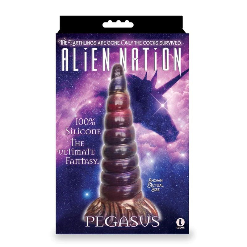 Icon Brands Cosmic Unicorn Delight Alien Nation Pegasus Vibrating Prostate - - Non-Realistic Dildos