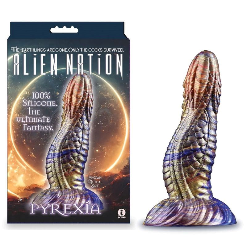 Icon Brands Interstellar Delight AlienNation Pyrexia Fantasy Dong Vibrator - - Non-Realistic Dildos