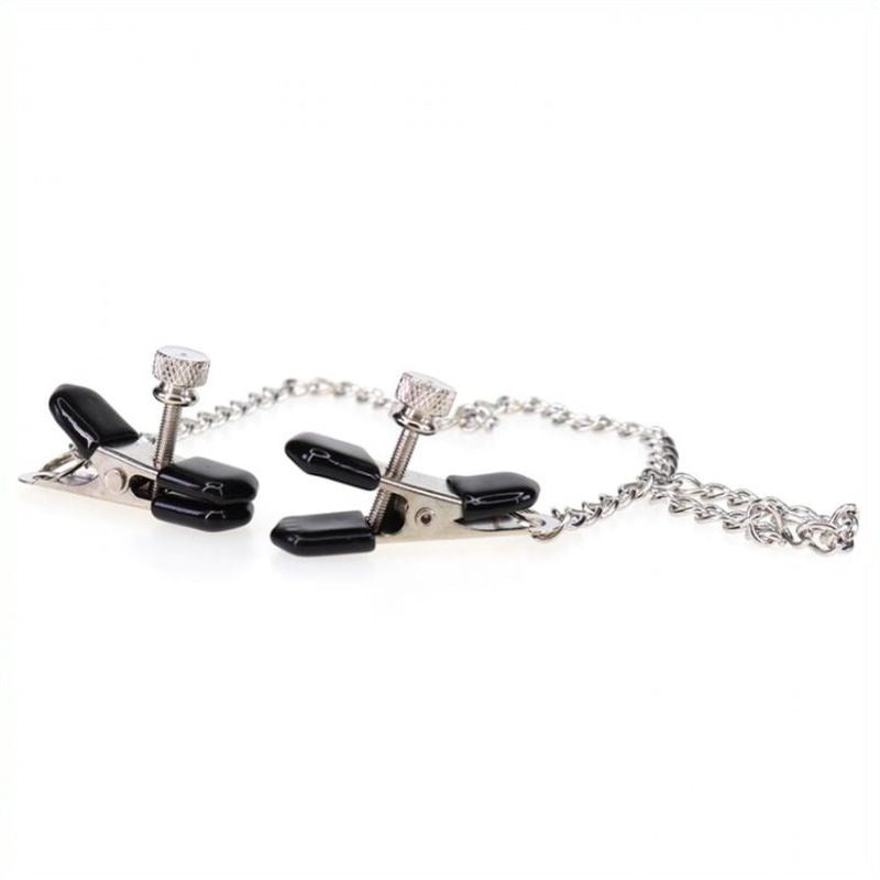 BDStyle Alligator Nipple Clamp With Chain Adjustable Pressure Control - - Breast and Nipple Toys