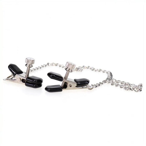 BDStyle Alligator Nipple Clamp With Chain Adjustable Pressure Control - Breast and Nipple Toys