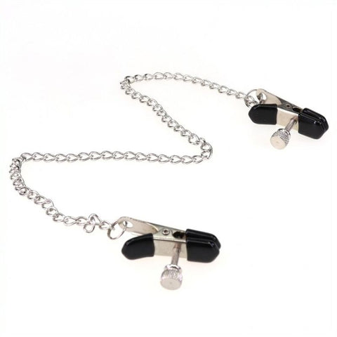 BDStyle Alligator Nipple Clamp With Chain Adjustable Pressure Control - Breast and Nipple Toys