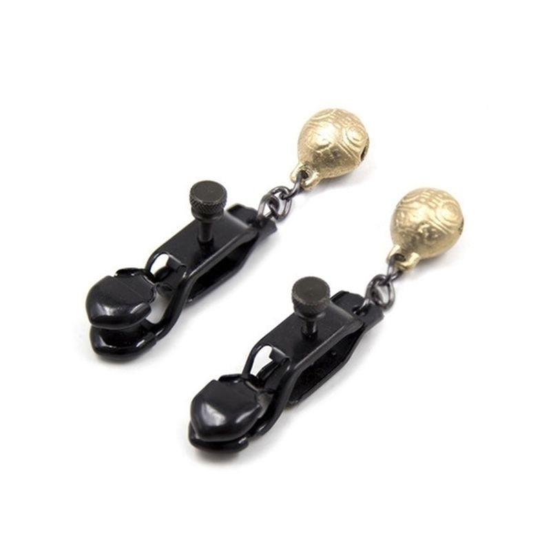 BDStyle Alligator Nipple Clamps with Adjustable Pressure and Sensual Bells - - Breast and Nipple Toys