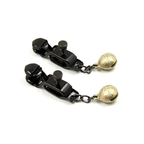 BDStyle Alligator Nipple Clamps with Adjustable Pressure and Sensual Bells - Breast and Nipple Toys