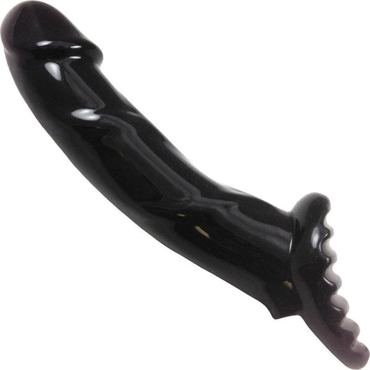 Fuze Alpha Strap On Dildo Black 9.5 Inch Medical Grade Silicone - - Strap On Sextoys