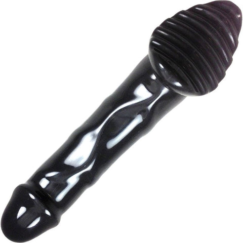 Fuze Alpha Strap On Dildo Black 9.5 Inch Medical Grade Silicone - Strap On Sextoys