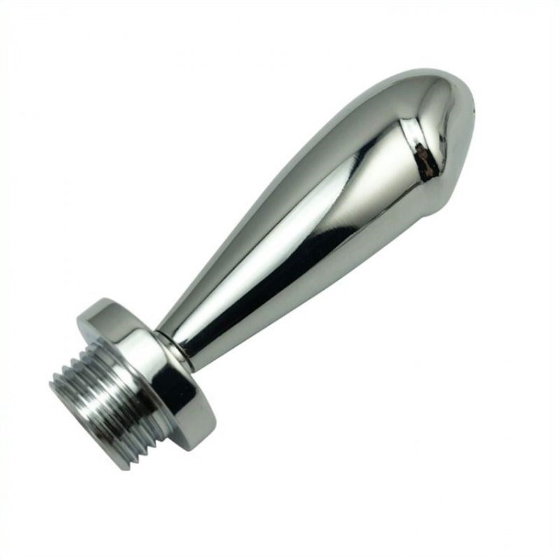 BDStyle Alumi Tip Shower Nozzle Premium Aluminum Anal Douche Attachment - - Steel Sex Toys