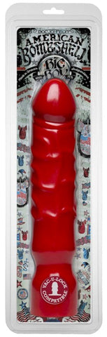 Doc Johnson American Bombshell Big Boy Cherry Bomb Dildo with Handle - Realistic Dildos
