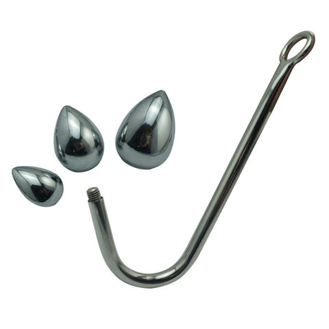 BDStyle Anal Hook With Plug For Edging Control Stainless Steel BDSM - Spreaders and Hangers