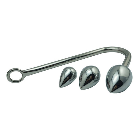 BDStyle Anal Hook With Plug For Edging Control Stainless Steel BDSM - Spreaders and Hangers