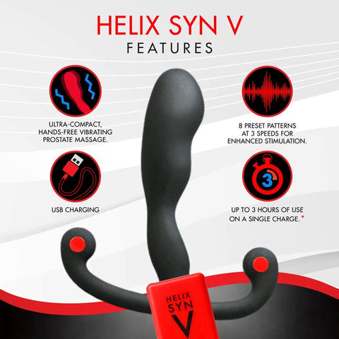 Aneros Helix Syn V Vibrating Prostate Massager with Hands Free Design - Prostate Toys