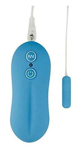 Aphrodisia 10 Function Mini Vibrating Bullet Blue Waterproof Vibrator - Clit Ticklers and Pulsators
