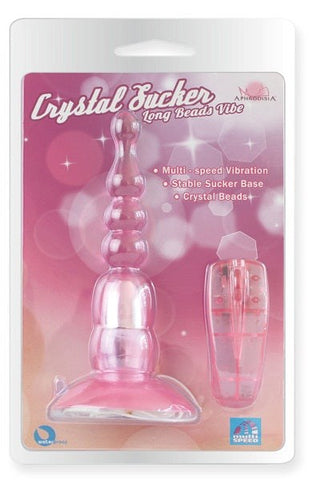 Aphrodisia Crystal Sucker Anal Beads Vibe Remote Controlled Vibrator - Prostate Toys