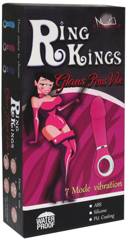Aphrodisia Ring Kings 7 Mode Glans Vibrating Cock Ring with 7 Stimulation - - Waterproof Vibrators