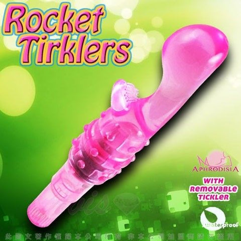 Aphrodisia Rocket Ticklers Compact Vibrator with Tickler Attachment - Mini & Slim Vibrators