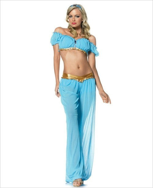 Leg Avenue Arabian Princess Costume Three Piece Roleplay Set - - Fancy Dress Ups