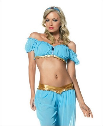 Leg Avenue Arabian Princess Costume Three Piece Roleplay Set - - Fancy Dress Ups
