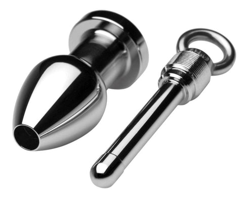 XR Brands Arsenal Aluminum Tunnel Plug With Removable Core Premium Metal - Steel Sex Toys