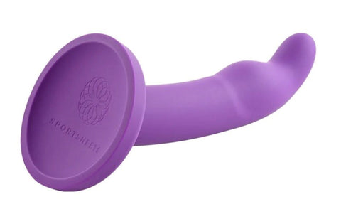 Sportsheets Astil 8 in. Suction Cup Silicone Dildo with Curved Design - Non-Realistic Dildos