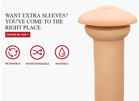 AutoBlow 2 Vagina Sleeves Essential Cock Gear Lifelike Texture - Masturbators and Strokers