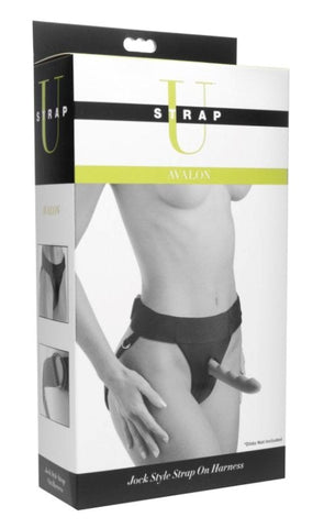 XR Brands Avalon Jock Style Strap On Harness Adjustable Universal O Ring - Strap On Sextoys