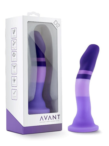 Blush Novelties Avant D2 Purple Rain Dildo with Suction Cup Base - Non-Realistic Dildos