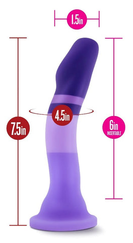 Blush Novelties Avant D2 Purple Rain Dildo with Suction Cup Base - Non-Realistic Dildos