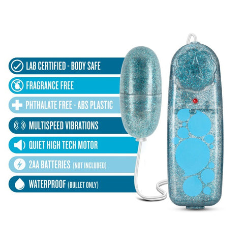Blush Novelties B Yours Glitter Power Bullet Vibrator Multi Speed - Bullet Vibrators