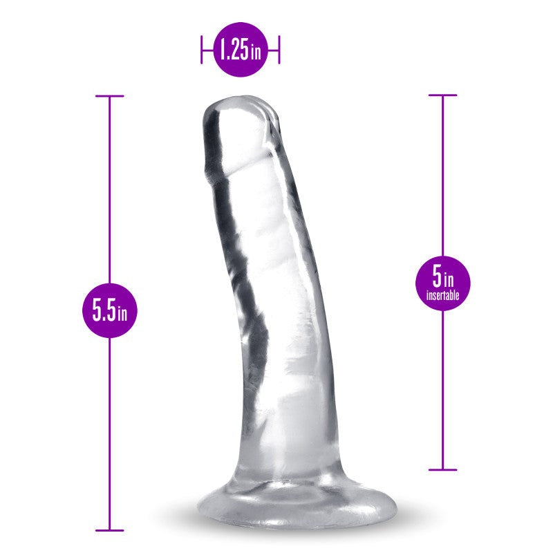 Blush Novelties Transparent Delight B Yours Plus Hard n Happy Clear Dildo - - Realistic Dildos
