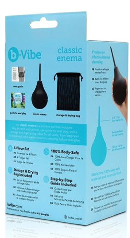 B Vibe Classic Enema Bulb 7.6oz Capacity for Anal Hygiene Preparation - Enemas and Douches