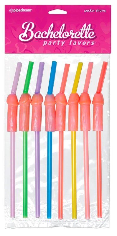 Pipedream Products Bachelorette Party Penis Shape Pecker Straws Party Fun - Sex Games, Coupons and Tricks