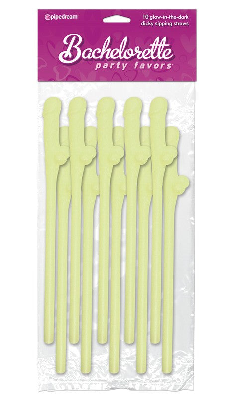Pipedream Bachelorette Party Dicky Sipping Straws 10 Pack Penis Shaped Straws - - Sex Games, Coupons and Tricks