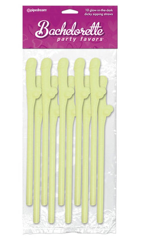 Pipedream Bachelorette Party Dicky Sipping Straws 10 Pack Penis Shaped Straws - Sex Games, Coupons and Tricks