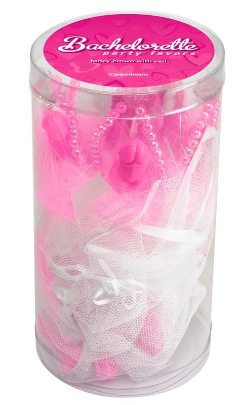 Pipedream Products Bachelorette Party Favors Fancy Crown with Veil Party Accessory - - Sex Games, Coupons and Tricks